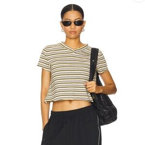 Lioness North Stripe Tee in yellow stripe